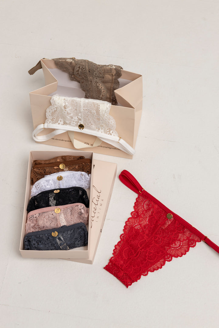 PACK PANTYS BASICA ENCAJE X7  +1 REGALO